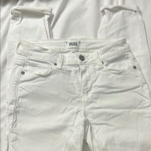 PAIGE White Skinny Jeans Lightweight Denim